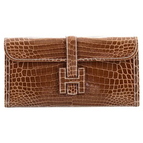 hermes jige clutch white|Hermes jige clutch crocodile.